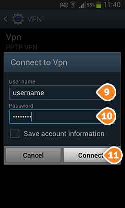 How to set up PPTP on Android KitKat: Step 6