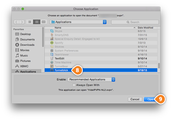How to set up OpenVPN on Mac OS: Step 9