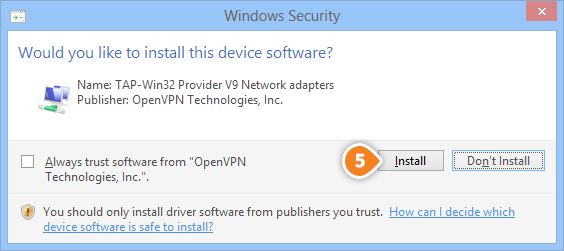 How to set up OpenVPN on Windows 10: Step 5