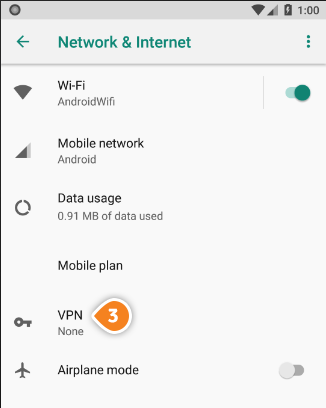 How to set up L2TP VPN on Android Oreo: Step 3