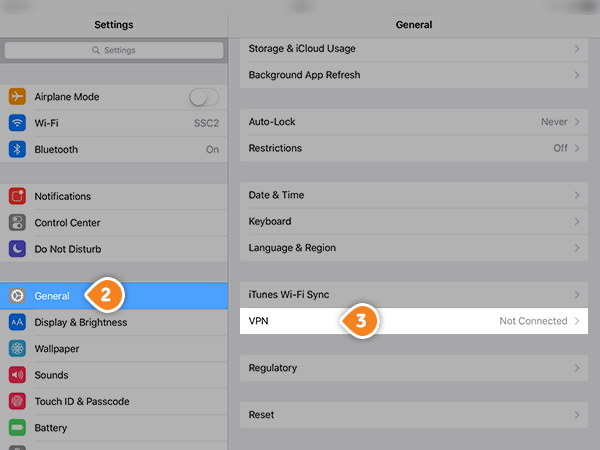 How to set up L2TP on iPad: Step 2