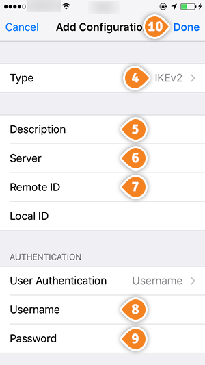 How to set up IKEv2 on iPhone: Step 4
