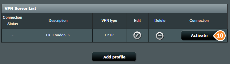 How to set up L2TP VPN on Asus Routers: Step 5