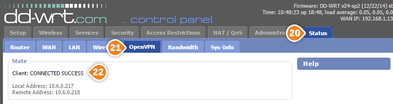 How to set up OpenVPN on DD-WRT Routers: Step 8