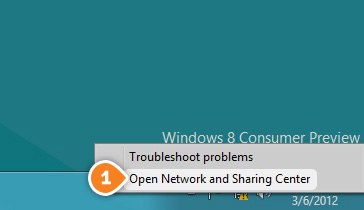How to set up PPTP on Windows 8: Step 1