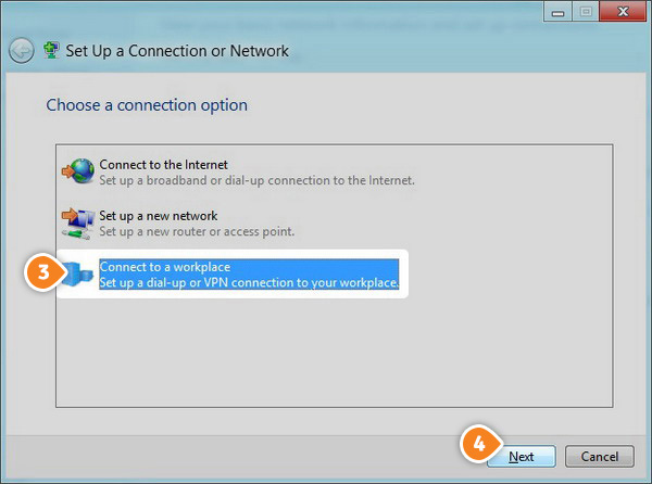 How to set up SSTP on Windows 8: Step 3