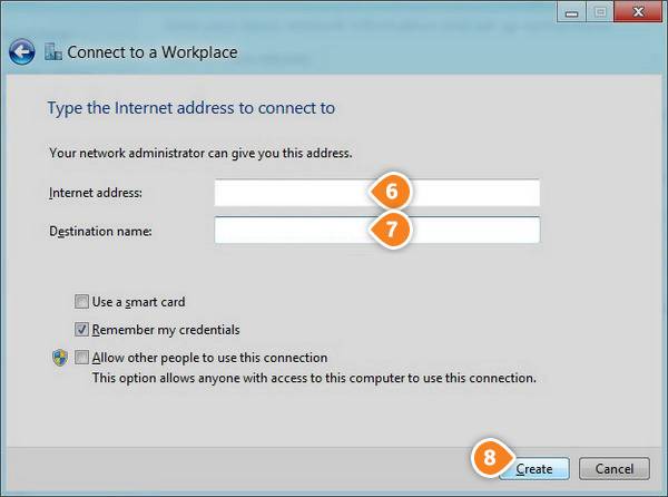 How to set up SSTP on Windows 8: Step 5